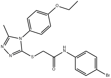 N-(4-bromophenyl)-2-{[4-(4-ethoxyphenyl)-5-methyl-4H-1,2,4-triazol-3-yl]sulfanyl}acetamide Struktur