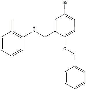 N-[2-(benzyloxy)-5-bromobenzyl]-N-(2-methylphenyl)amine Struktur