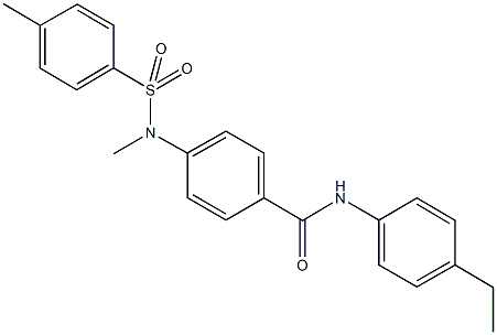 N-(4-ethylphenyl)-4-{methyl[(4-methylphenyl)sulfonyl]amino}benzamide Struktur