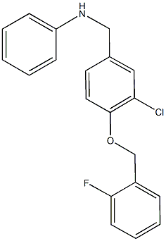 N-{3-chloro-4-[(2-fluorobenzyl)oxy]benzyl}-N-phenylamine Struktur