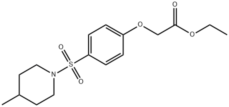 ethyl {4-[(4-methyl-1-piperidinyl)sulfonyl]phenoxy}acetate Struktur