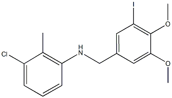 N-(3-chloro-2-methylphenyl)-N-(3-iodo-4,5-dimethoxybenzyl)amine Struktur