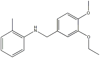 N-(3-ethoxy-4-methoxybenzyl)-N-(2-methylphenyl)amine Struktur