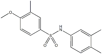 N-(3,4-dimethylphenyl)-4-methoxy-3-methylbenzenesulfonamide Struktur