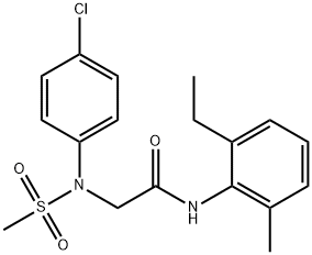 2-[4-chloro(methylsulfonyl)anilino]-N-(2-ethyl-6-methylphenyl)acetamide Struktur