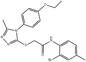 N-(2-bromo-4-methylphenyl)-2-{[4-(4-ethoxyphenyl)-5-methyl-4H-1,2,4-triazol-3-yl]sulfanyl}acetamide Struktur