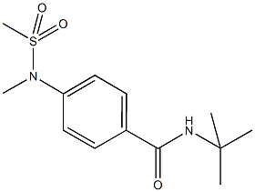 N-(tert-butyl)-4-[methyl(methylsulfonyl)amino]benzamide Struktur