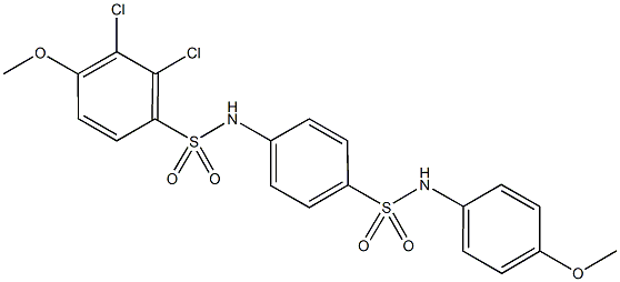 2,3-dichloro-4-methoxy-N-{4-[(4-methoxyanilino)sulfonyl]phenyl}benzenesulfonamide Struktur