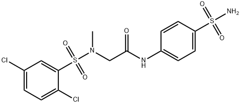 N-[4-(aminosulfonyl)phenyl]-2-[[(2,5-dichlorophenyl)sulfonyl](methyl)amino]acetamide Struktur