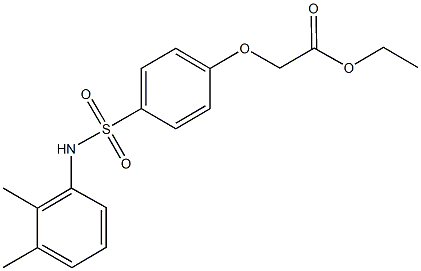 ethyl {4-[(2,3-dimethylanilino)sulfonyl]phenoxy}acetate Struktur