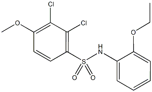 2,3-dichloro-N-(2-ethoxyphenyl)-4-methoxybenzenesulfonamide Struktur