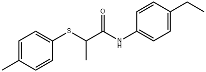 N-(4-ethylphenyl)-2-[(4-methylphenyl)sulfanyl]propanamide Struktur