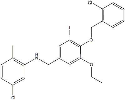 N-{4-[(2-chlorobenzyl)oxy]-3-ethoxy-5-iodobenzyl}-N-(5-chloro-2-methylphenyl)amine Struktur