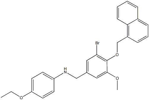 N-[3-bromo-5-methoxy-4-(1-naphthylmethoxy)benzyl]-N-(4-ethoxyphenyl)amine Struktur