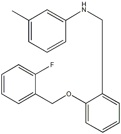 N-{2-[(2-fluorobenzyl)oxy]benzyl}-N-(3-methylphenyl)amine Struktur