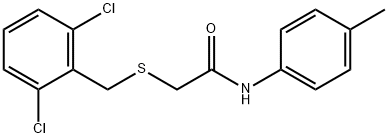 2-[(2,6-dichlorobenzyl)sulfanyl]-N-(4-methylphenyl)acetamide Struktur