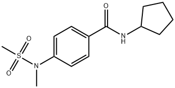 N-cyclopentyl-4-[methyl(methylsulfonyl)amino]benzamide Struktur