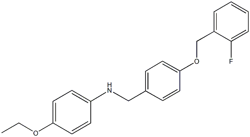 N-(4-ethoxyphenyl)-N-{4-[(2-fluorobenzyl)oxy]benzyl}amine Struktur