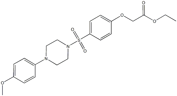 ethyl (4-{[4-(4-methoxyphenyl)-1-piperazinyl]sulfonyl}phenoxy)acetate Struktur