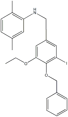 N-[4-(benzyloxy)-3-ethoxy-5-iodobenzyl]-N-(2,5-dimethylphenyl)amine Struktur