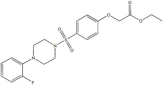 ethyl (4-{[4-(2-fluorophenyl)-1-piperazinyl]sulfonyl}phenoxy)acetate Struktur