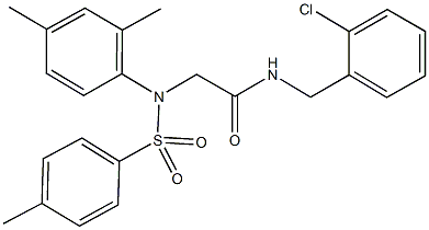 N-(2-chlorobenzyl)-2-{2,4-dimethyl[(4-methylphenyl)sulfonyl]anilino}acetamide Struktur