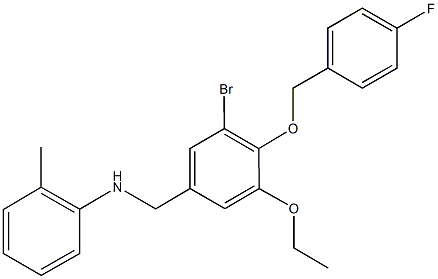 N-{3-bromo-5-ethoxy-4-[(4-fluorobenzyl)oxy]benzyl}-N-(2-methylphenyl)amine Struktur