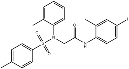 N-(4-iodo-2-methylphenyl)-2-{2-methyl[(4-methylphenyl)sulfonyl]anilino}acetamide Struktur