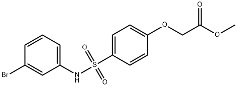 methyl {4-[(3-bromoanilino)sulfonyl]phenoxy}acetate Struktur