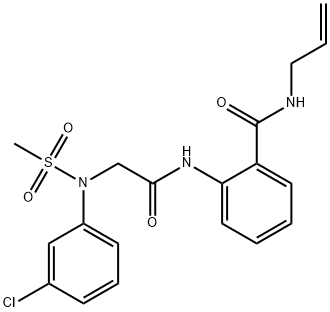 N-allyl-2-({[3-chloro(methylsulfonyl)anilino]acetyl}amino)benzamide Struktur