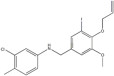 N-[4-(allyloxy)-3-iodo-5-methoxybenzyl]-N-(3-chloro-4-methylphenyl)amine Struktur