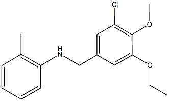 N-(3-chloro-5-ethoxy-4-methoxybenzyl)-N-(2-methylphenyl)amine Struktur