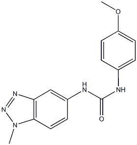 N-(4-methoxyphenyl)-N'-(1-methyl-1H-1,2,3-benzotriazol-5-yl)urea Struktur