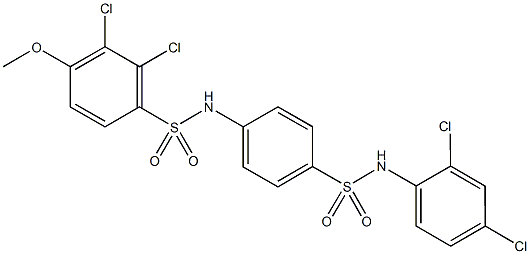 2,3-dichloro-N-{4-[(2,4-dichloroanilino)sulfonyl]phenyl}-4-methoxybenzenesulfonamide Struktur