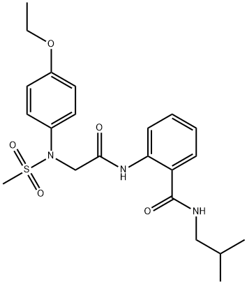 2-({[4-ethoxy(methylsulfonyl)anilino]acetyl}amino)-N-isobutylbenzamide Struktur