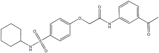 N-(3-acetylphenyl)-2-{4-[(cyclohexylamino)sulfonyl]phenoxy}acetamide Struktur