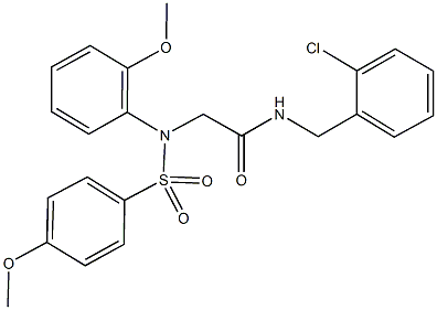 N-(2-chlorobenzyl)-2-{2-methoxy[(4-methoxyphenyl)sulfonyl]anilino}acetamide Struktur