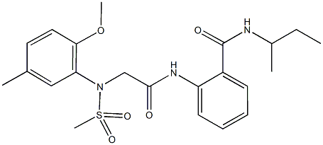 N-(sec-butyl)-2-({[2-methoxy-5-methyl(methylsulfonyl)anilino]acetyl}amino)benzamide Struktur