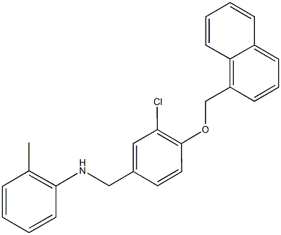 N-[3-chloro-4-(1-naphthylmethoxy)benzyl]-N-(2-methylphenyl)amine Struktur