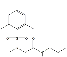 2-[(mesitylsulfonyl)(methyl)amino]-N-propylacetamide Struktur