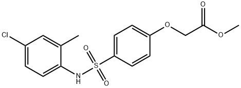 methyl {4-[(4-chloro-2-methylanilino)sulfonyl]phenoxy}acetate Struktur