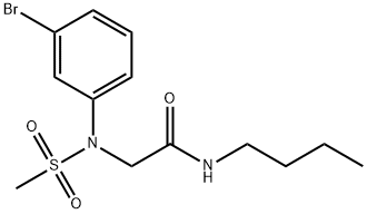 2-[3-bromo(methylsulfonyl)anilino]-N-butylacetamide Struktur