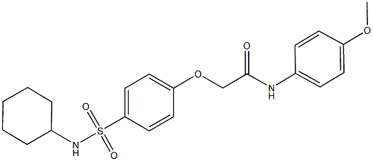 2-{4-[(cyclohexylamino)sulfonyl]phenoxy}-N-(4-methoxyphenyl)acetamide Struktur