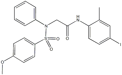 N-(4-iodo-2-methylphenyl)-2-{[(4-methoxyphenyl)sulfonyl]anilino}acetamide Struktur