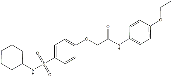 2-{4-[(cyclohexylamino)sulfonyl]phenoxy}-N-(4-ethoxyphenyl)acetamide Struktur