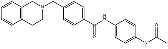 N-[4-(acetylamino)phenyl]-4-(3,4-dihydro-2(1H)-isoquinolinylmethyl)benzamide Struktur