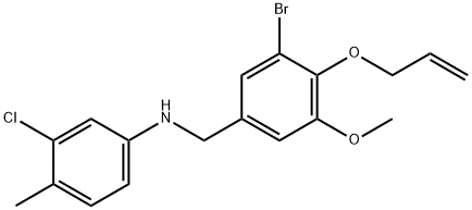 N-[4-(allyloxy)-3-bromo-5-methoxybenzyl]-N-(3-chloro-4-methylphenyl)amine Struktur