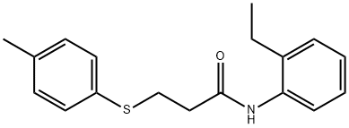 N-(2-ethylphenyl)-3-[(4-methylphenyl)sulfanyl]propanamide Struktur