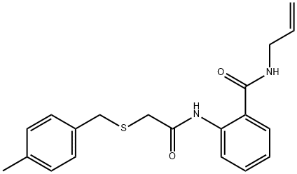 N-allyl-2-({[(4-methylbenzyl)sulfanyl]acetyl}amino)benzamide Struktur