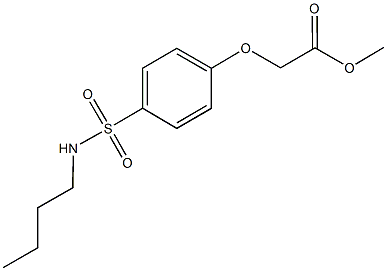 methyl {4-[(butylamino)sulfonyl]phenoxy}acetate Struktur